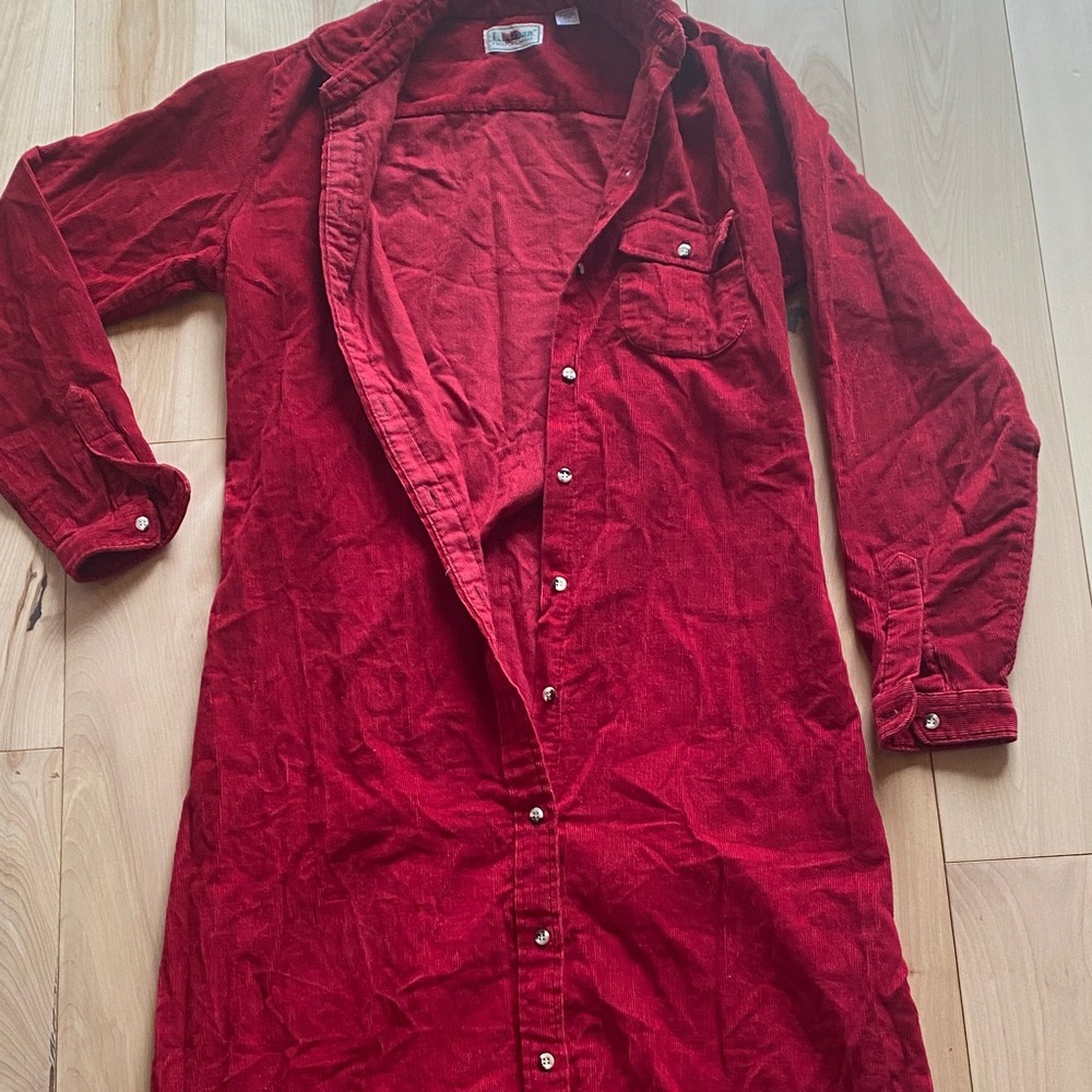 L.L. Bean corduroy Button-Down dress